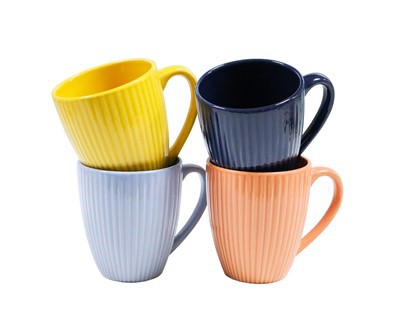 Mwg Coffi Ceramig Stribed Fertigol
