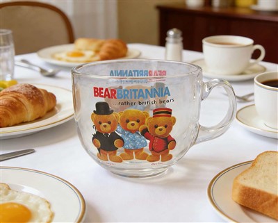 Mwg Gwydr Decal diamedr 15 owns Mawr